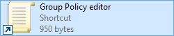 Group Policy editor shortcut