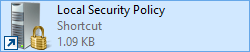 Local Security Policy shortcut