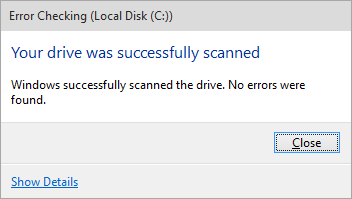Your drive was successfully scanned Your drive was successfully scanned