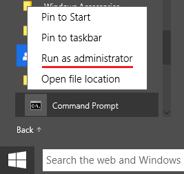 Run as administrator Run as administrator
