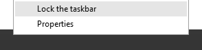 Unlock taskbar Unlock taskbar