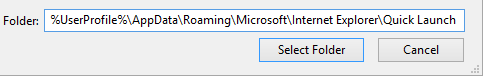 Quick Launch folder location Quick Launch folder location