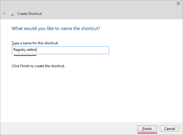 Registry editor