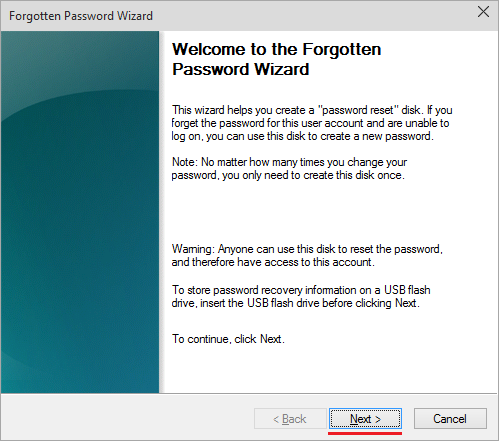Forgotten Password Wizard Forgotten Password Wizard